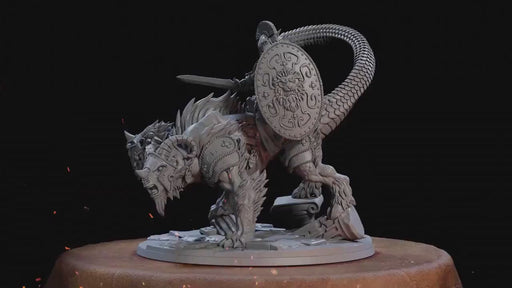 Greatgoblin on Chimera Mount mini - Artisan Guild, DnD | Male | Fighter, Animal, Hobgoblin, Pathfinder | Orc | Wargaming | Goblin | Mount