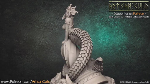 Princess Kseerix - Artisan Guild Maneater Nagarots | Monster | Fantasy | DnD | Pinup | Large | Yuan-Ti, Snakefolk, Nagaji, Naga