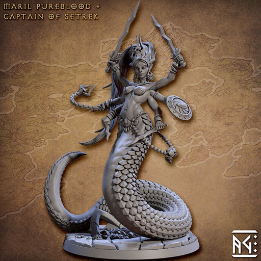 Maril Pureblood - Artisan Guild Monster | Snake | Naga | Yuan-ti | Boss | Large | Melee | DnD | Pathfinder | Dungeons and Dragons | Fantasy