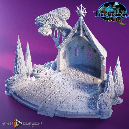 Outdoor Chapel - Miniature terrain for Dungeons And Dragons | Tabletop Modular Building Kit | Pathfinder | Wargaming | 28mm Scale
