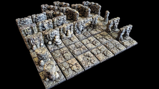 Magnetic Dungeon Tiles Starter Set - Cave Theme | Hand Painted | Fat Dragon Games | Tabletop Terrain | Dungeons And Dragons, D&D, Pathfinder