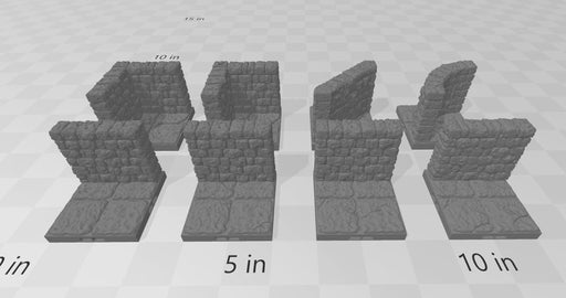Dungeon Style Walls - DnD 5E, Pathfinder 2E - DragonLock Fat Dragon Games, Tabletop Terrain | 1"/28mm Scale | Dungeon Tiles | Accessories