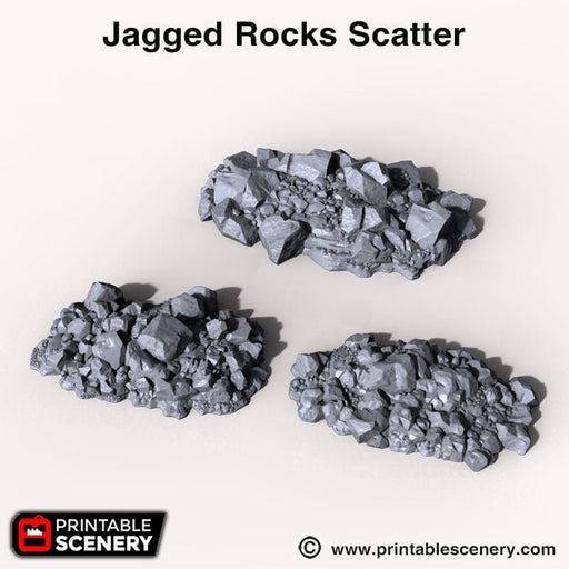 Jagged Rocks Scatter - Shadowfey Wilds, DnD 5E, Pathfinder 2E 15mm, 28mm, 32mm, wargaming terrain, warhammer, scatter scenery, D&D
