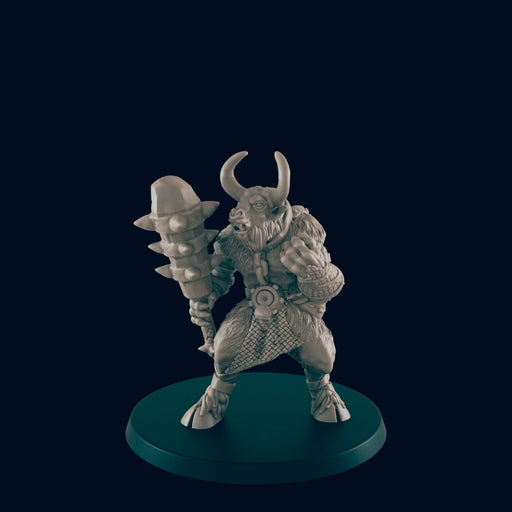Minotaur - EC3D, DnD miniature | Monster | 5E | Melee | 28mm | Fantasy | Beastmen | Warrior | NPC | PC | Plains | Forest