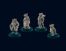 4 Dragonborn Villager Miniature Pack - EC3D | DnD | Child | Villager | Merchant | Noble | 28mm | Pathfinder | commoner | Wargaming | Shopper
