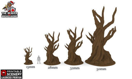 5 Winterdale Gnarly Trees Pack - Printable Scenery | dnd forest | Tree | Wargaming Terrain | Scatter scenery | Bundle | Fantasy | Medieval