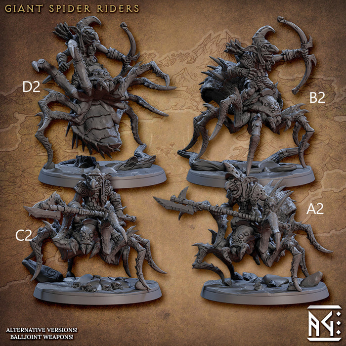Giant Spider Riders - Artisan Guild Faldorn Goblins | Monster | Fantasy, DnD | Goblin | Fighter | Archer | Mounted | Swamp | Melee | Ranged