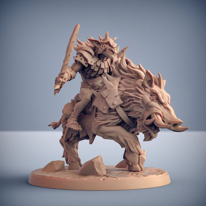 Hobgoblin Razorbeast Riders - Artisan Guild | Monster | Boar | Warrior | Fantasy | Mount | RPG | Dungeons and Dragons | Pathfinder