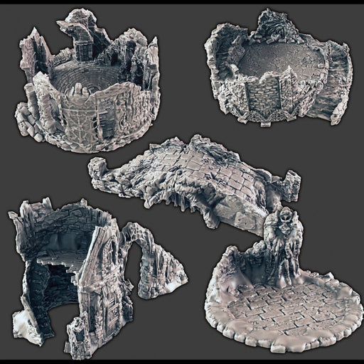 Wintry / Regular Ruins - DND & Wargaming Terrain - EC3D Wilds of Wintertide, Snow, Arctic, Cold, scatter scenery, Pathfinder 2E, Fantasy