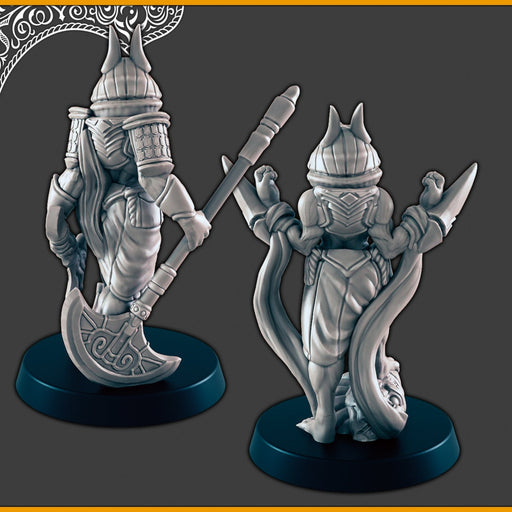 Anubis-kin / Jackalware Warriors - DND mini, EC3D Scorching Sands, Desert Miniatures | Celestial | Beastmen | Monster | Sand | Jackal | God