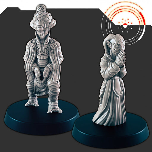 Sci-Fi Religious Alien Zealots mini set - EC3D | Legion | Cyberpunk | Starfinder | Scifi | Futuristic | Alien | Male | Female