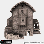 Winterdale Water Mill – Printable Scenery 3D printed tabletop terrain