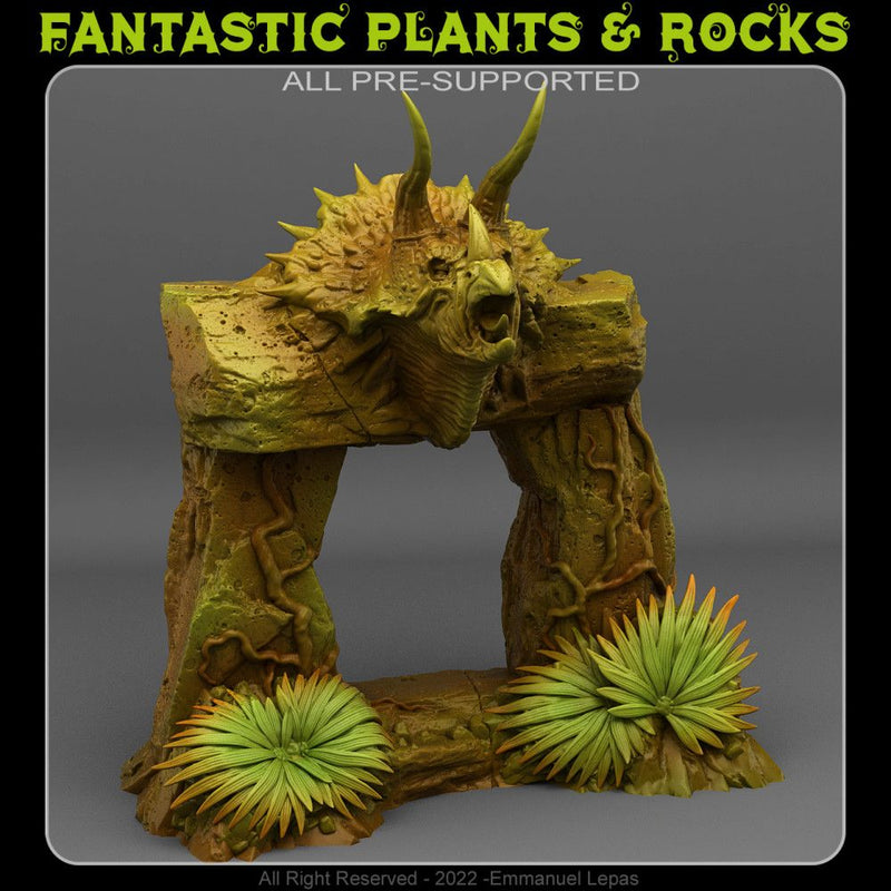 Jurassic Portal – Fantastic Plants & Rocks 3D printed scatter terrain