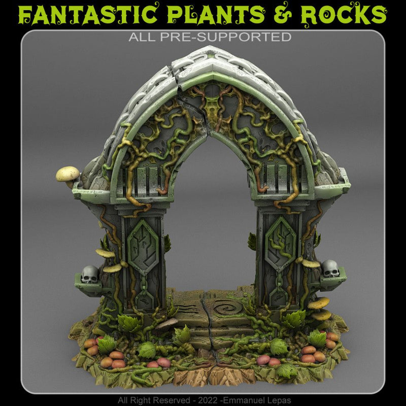 Magic Forest Gate – Fantastic Plants & Rocks 3D printed scatter terrain