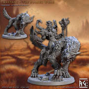 Mounted Vesdra on Gorefang the Worg – Artisan Guild 3D printed tabletop miniature