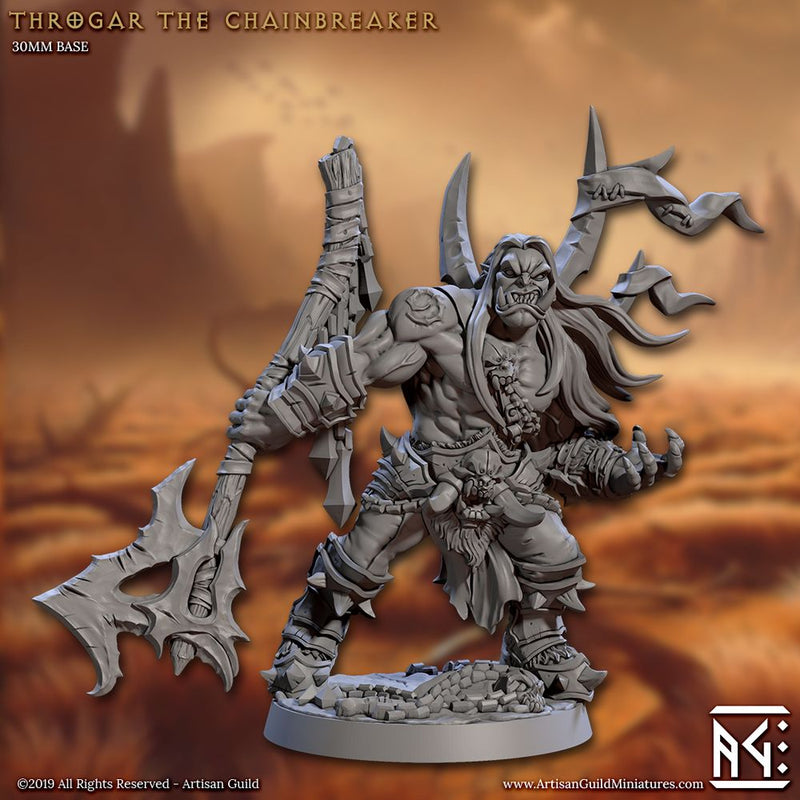 Throgar the Chainbreaker – Artisan Guild 3D printed tabletop miniature