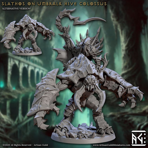 Mounted Slathos on Umbralk Hive Colossus – Artisan Guild 3D printed tabletop miniature