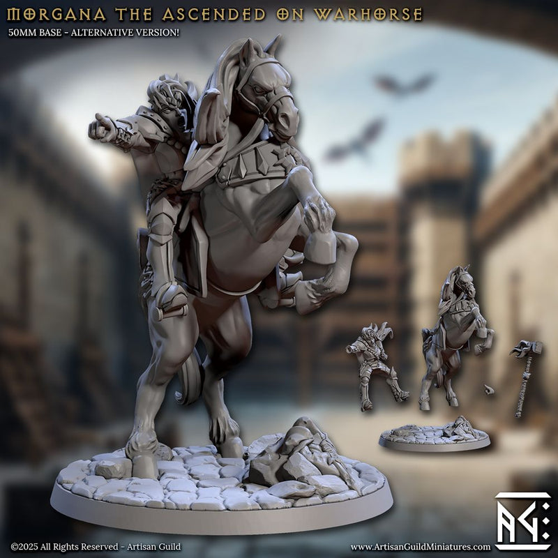 Mounted Morgana the Ascended – Artisan Guild 3D printed tabletop miniature