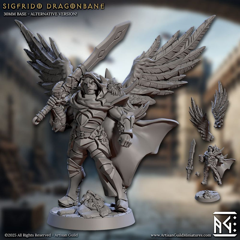 Sigfrido Dragonbane – Artisan Guild 3D printed tabletop miniature