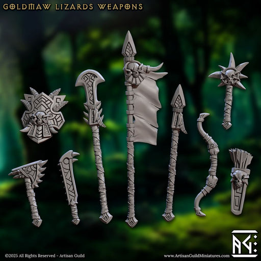 Goldmaw Lizards Weapon Kitbash – Artisan Guild 3D printed tabletop miniature