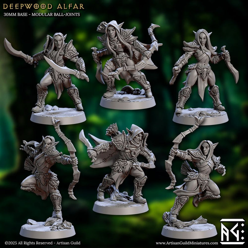 Deepwood Alfar Complete Set – Artisan Guild 3D printed tabletop miniature
