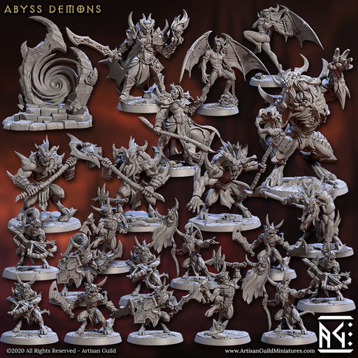 Abyss Demons Complete Set – Artisan Guild 3D printed tabletop miniature