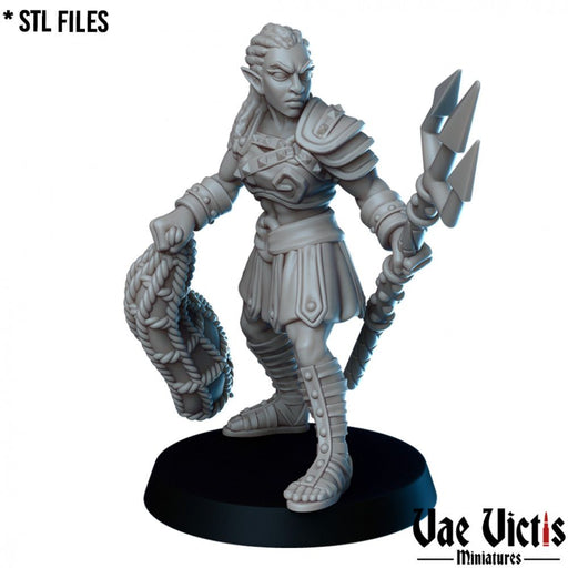 Elf Gladiatrix – Vae Victis 3D printed tabletop miniature