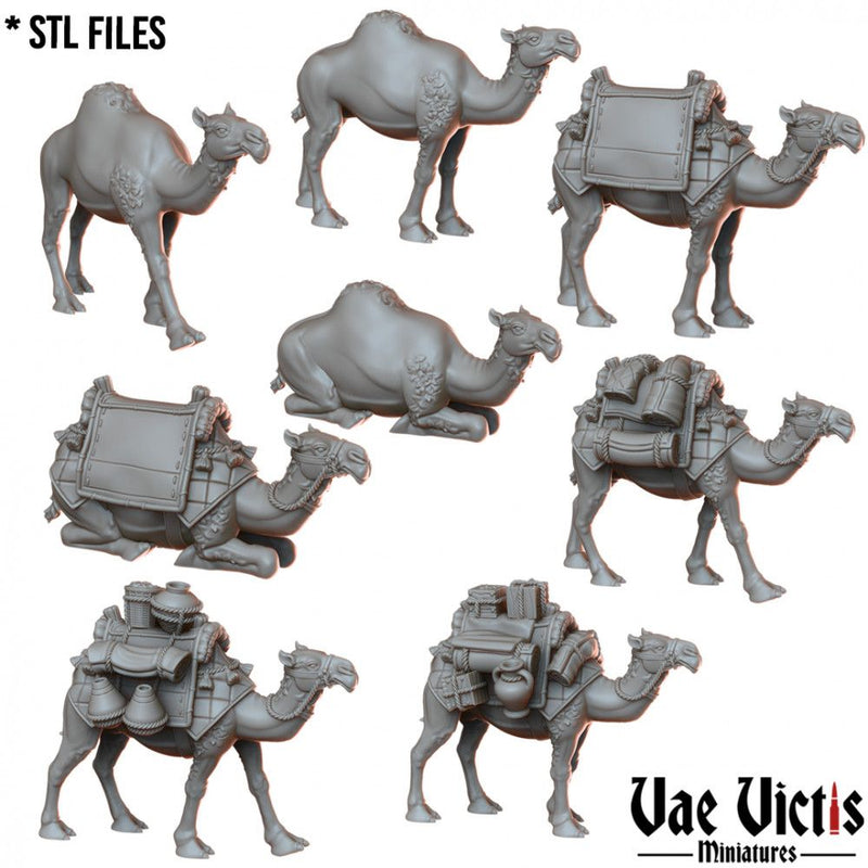 Camels – 3 Pack – Vae Victis 3D printed tabletop miniature