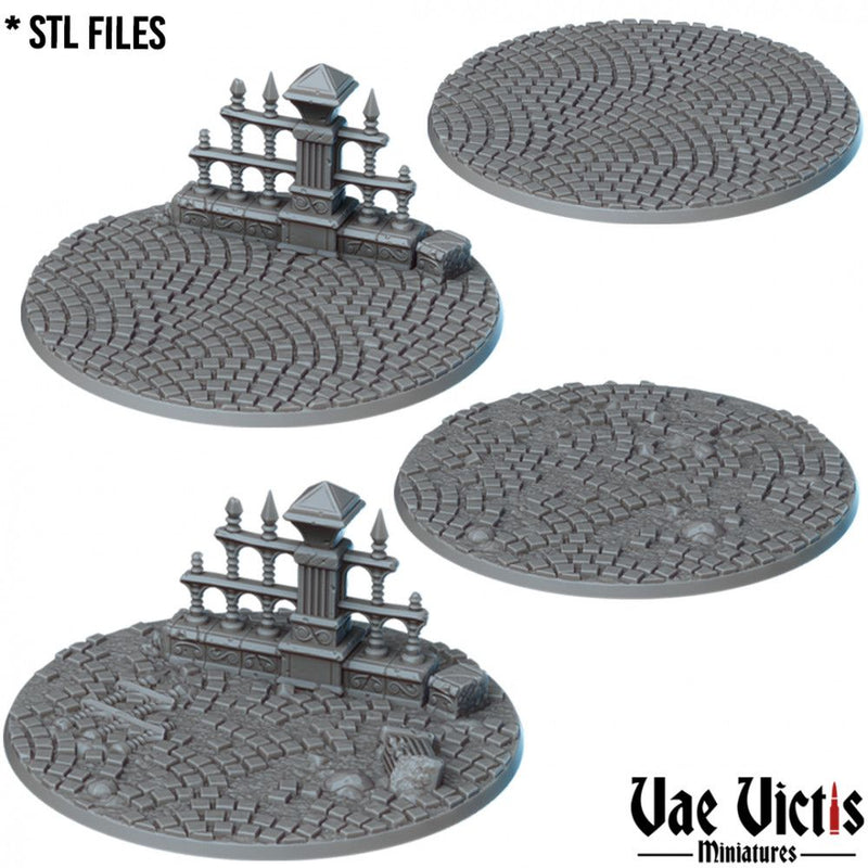 Cobblestone Bases – Vae Victis 3D printed resin miniature bases