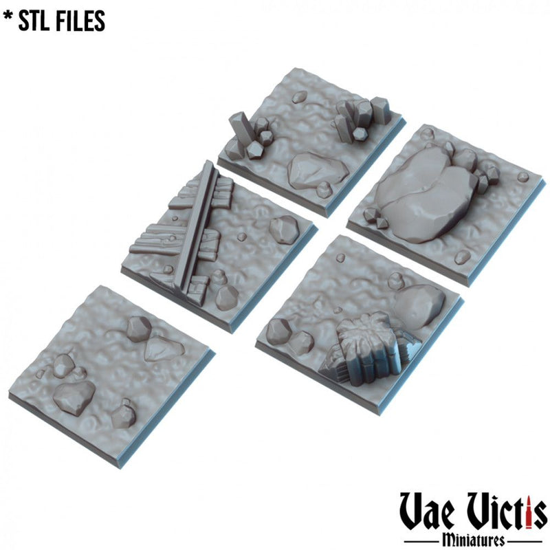 Mine Bases – Vae Victis 3D printed resin miniature bases