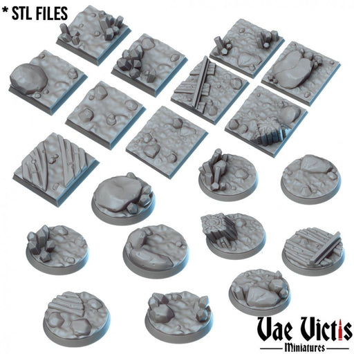 Mine Bases – Vae Victis 3D printed resin miniature bases