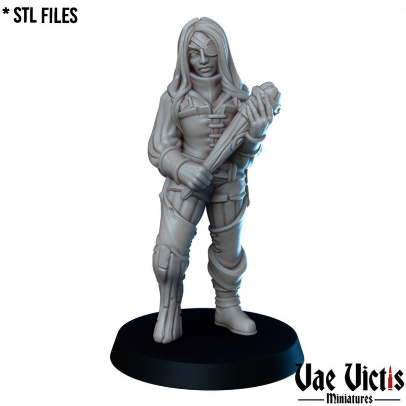 Human Bandit (Woman) – Vae Victis 3D printed tabletop miniature