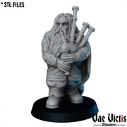 Dwarf Bagpiper – Vae Victis 3D printed tabletop miniature