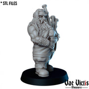Dwarf Bagpiper – Vae Victis 3D printed tabletop miniature