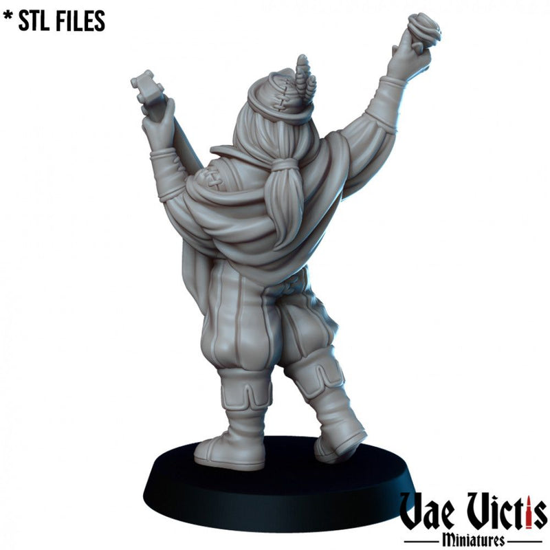 Human Bard – Vae Victis 3D printed tabletop miniature