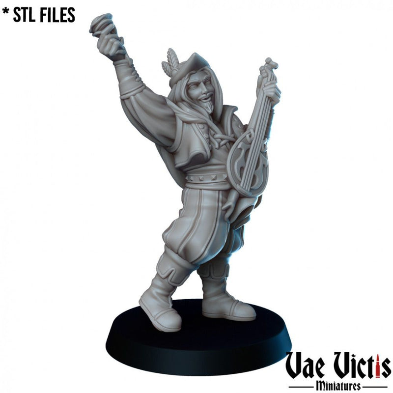 Human Bard – Vae Victis 3D printed tabletop miniature