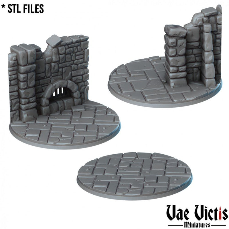 Stone Bases #02 (Ruins) – Vae Victis 3D printed resin miniature bases