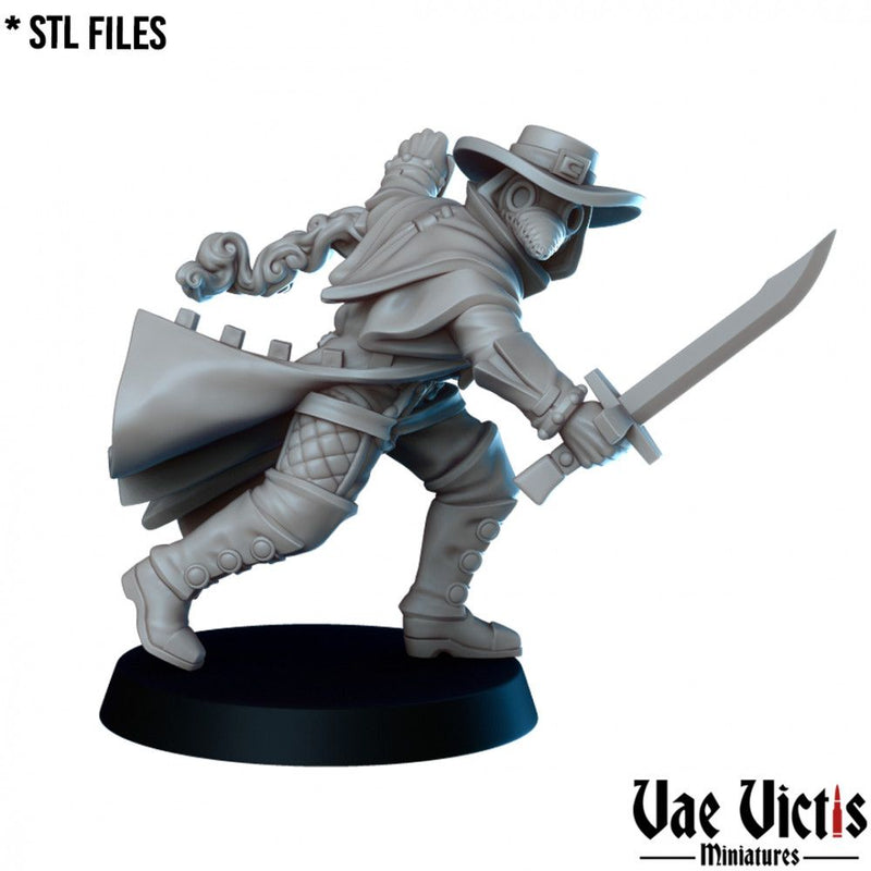 The Plague Hero – Vae Victis 3D printed tabletop miniature