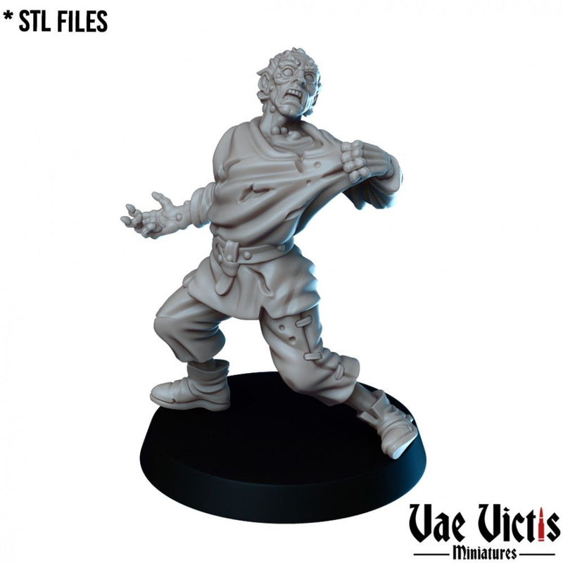 Plague Citizen 01 – Vae Victis 3D printed tabletop miniature