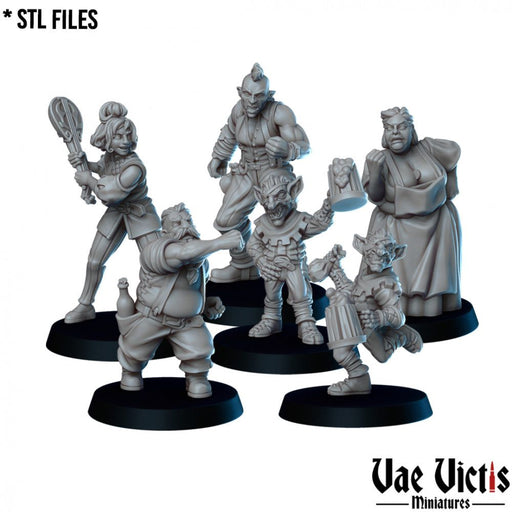 Bar Brawl – 6 Mini Set – Vae Victis 3D printed tabletop miniature