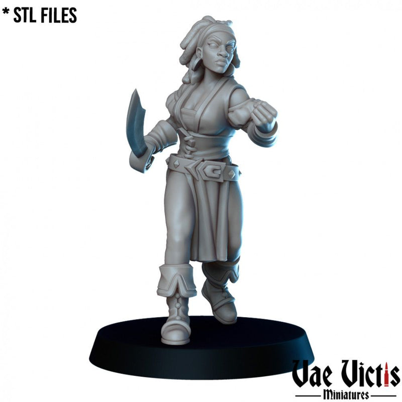 Woman Pirate 01 – Vae Victis 3D printed tabletop miniature