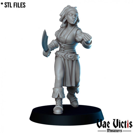 Woman Pirate 01 – Vae Victis 3D printed tabletop miniature