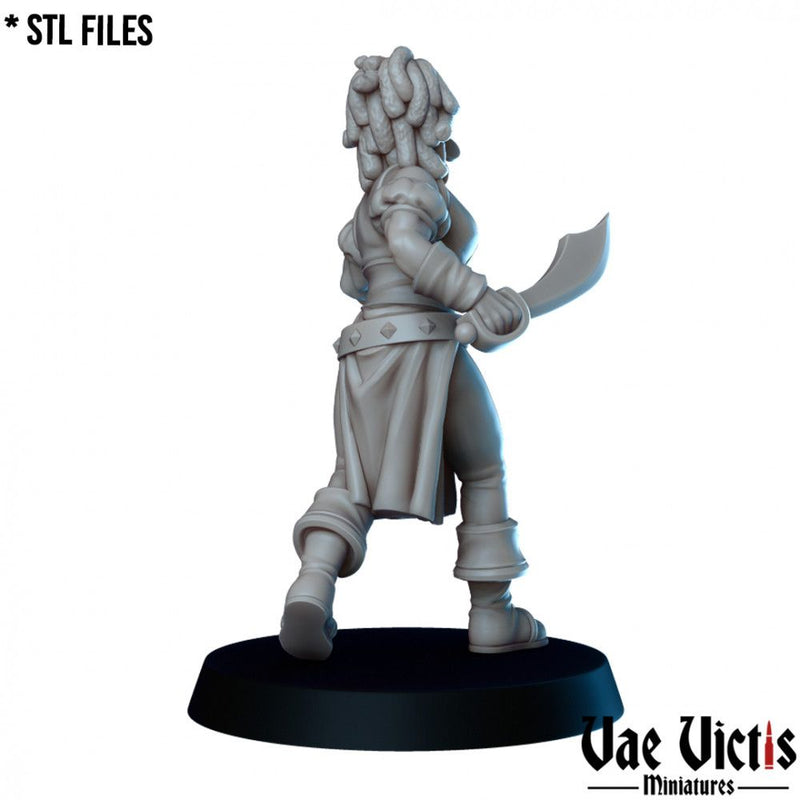 Woman Pirate – 2 Pose Bundle – Vae Victis 3D printed tabletop miniature