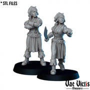 Woman Pirate – 2 Pose Bundle – Vae Victis 3D printed tabletop miniature
