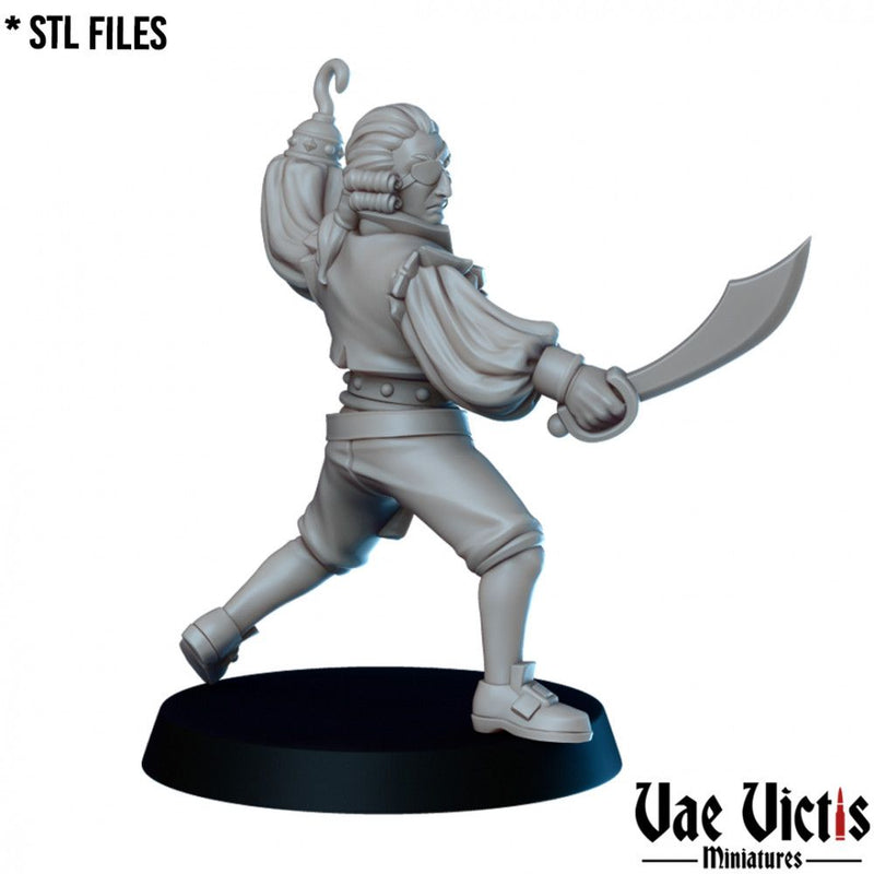 Fancy Pirate – 2 Pose Bundle – Vae Victis 3D printed tabletop miniature