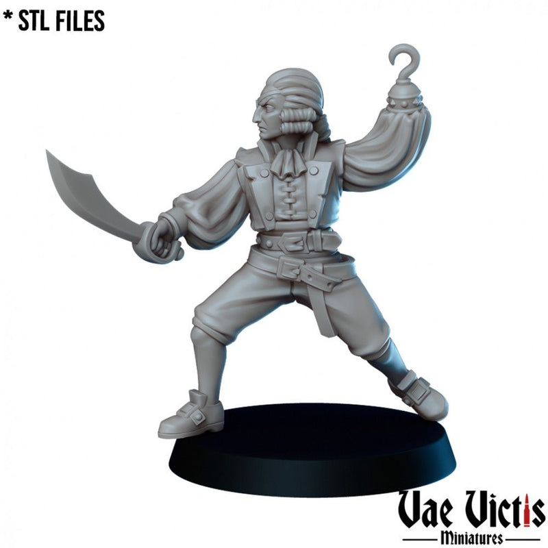 Fancy Pirate – 2 Pose Bundle – Vae Victis 3D printed tabletop miniature
