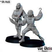 Fancy Pirate – 2 Pose Bundle – Vae Victis 3D printed tabletop miniature