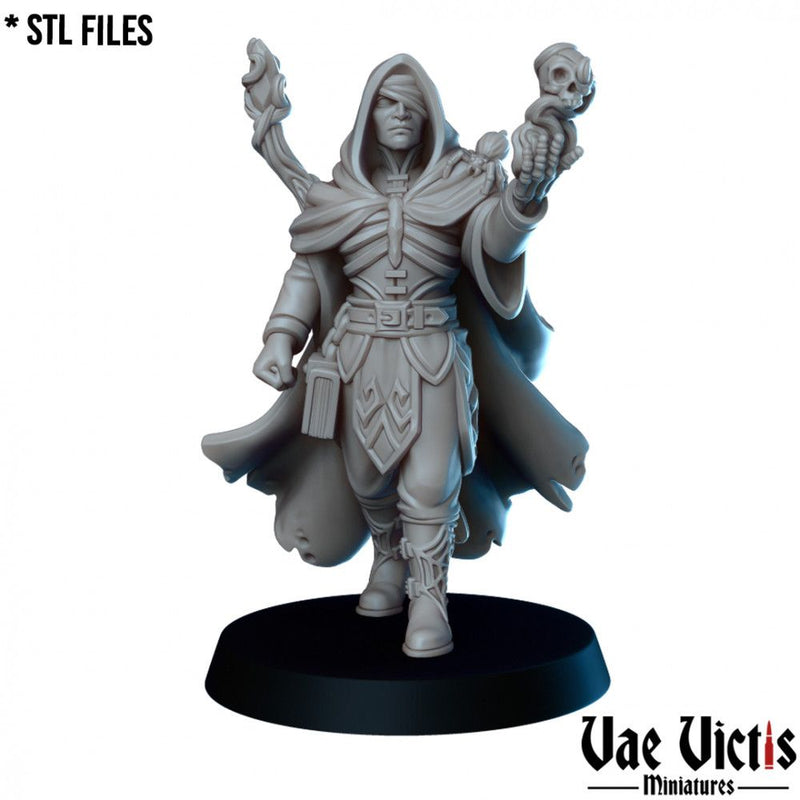Hooded Necromancer – Vae Victis 3D printed tabletop miniature