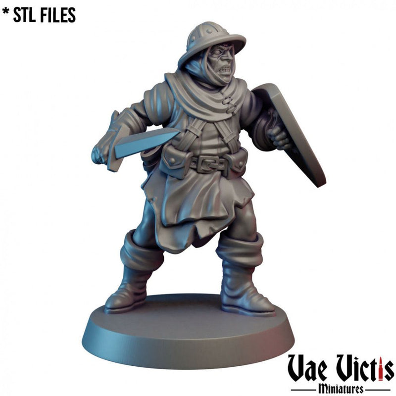 Mercenaries Pack I – 5 Mini Set – Vae Victis 3D printed tabletop miniature