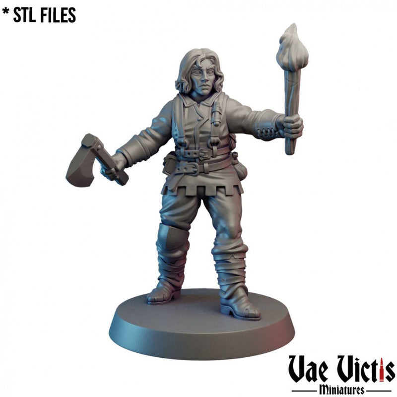 Mercenary (Woman) #03 (Pack II) – Vae Victis 3D printed tabletop miniature